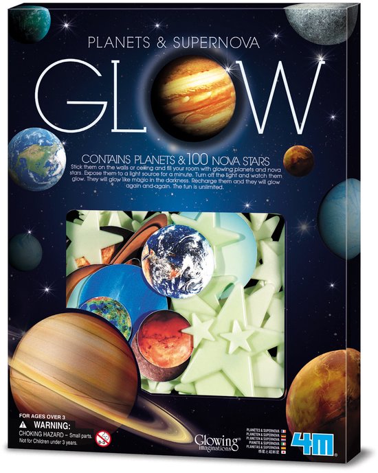 Glowing Imaginations Glow In The Dark 100 st. - Planeten En Sterren