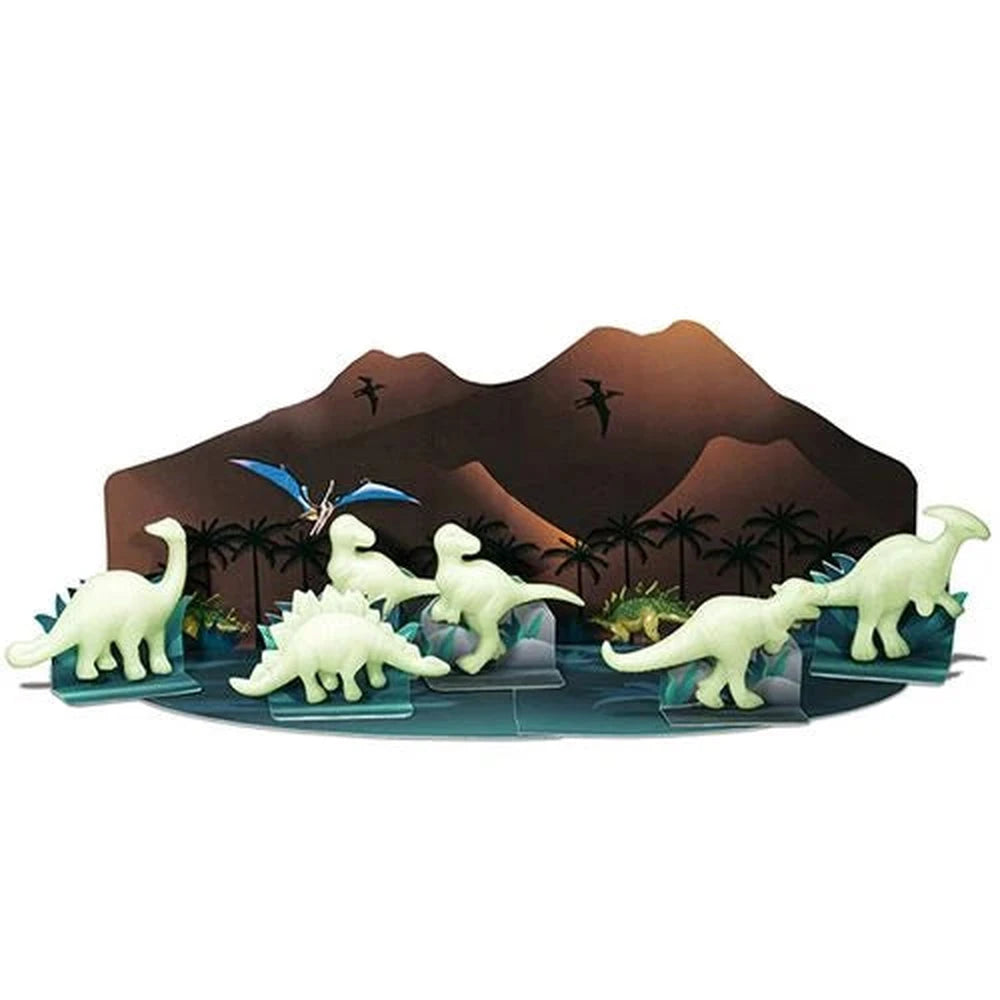4M Glow In The Dark Stickers 3D Dino 8 Stuks