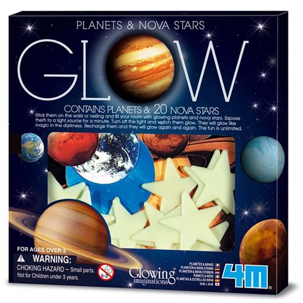 4M Glow In The Dark 20 stuks - Planeten En Sterren