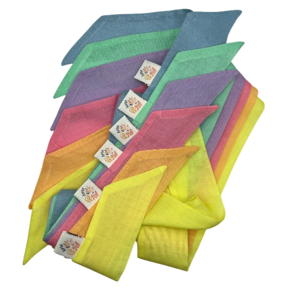 Pit&Play Cotton Play Ribbons, 6 Pieces - Pastel Colors