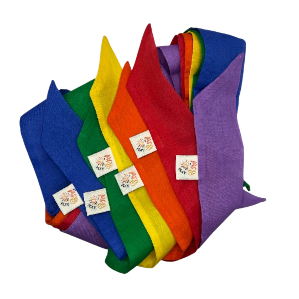 Pit&Play Speellinten Katoen 6 Stuks - Regenboog Kleuren