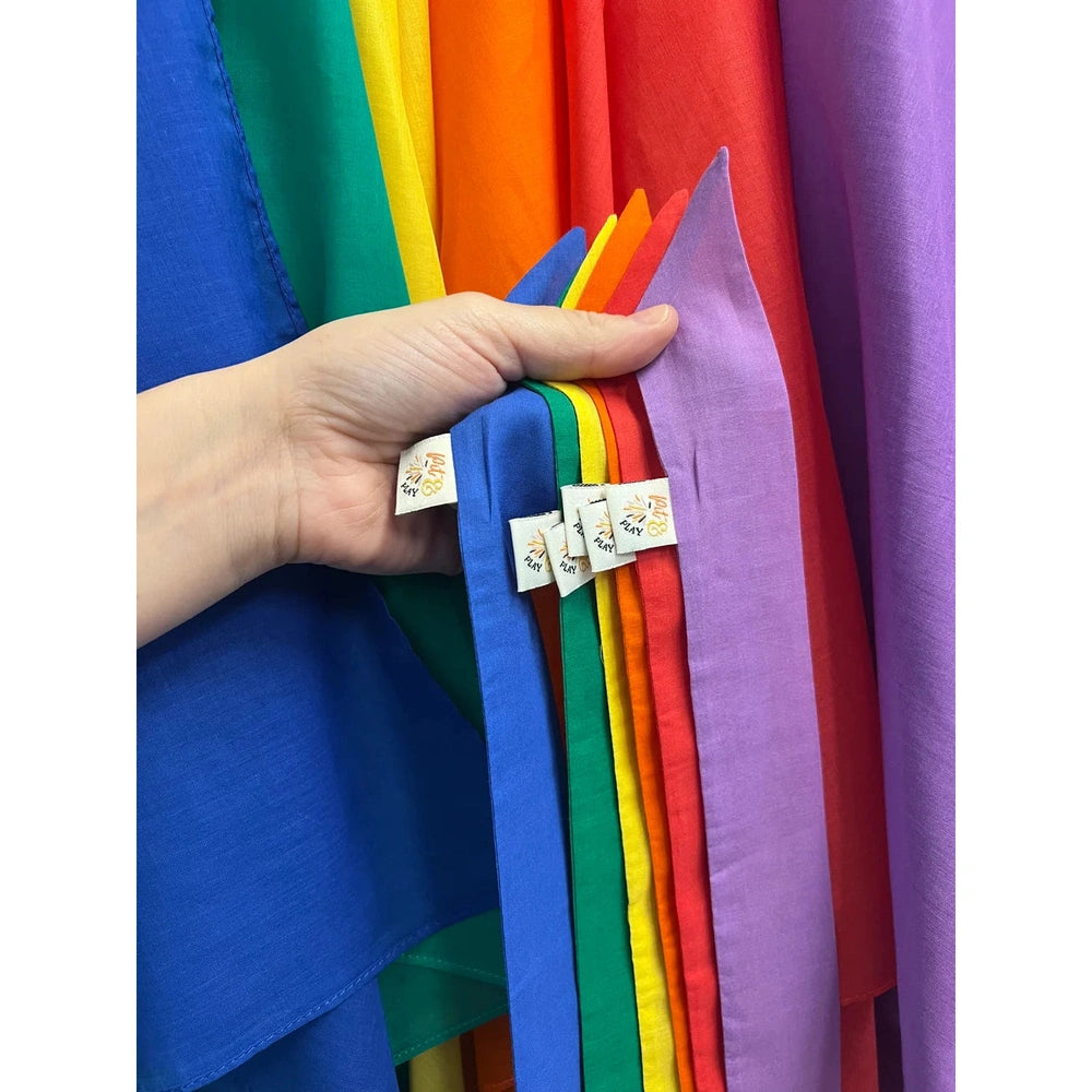 Pit&Play Speellinten Katoen 6 Stuks - Regenboog Kleuren