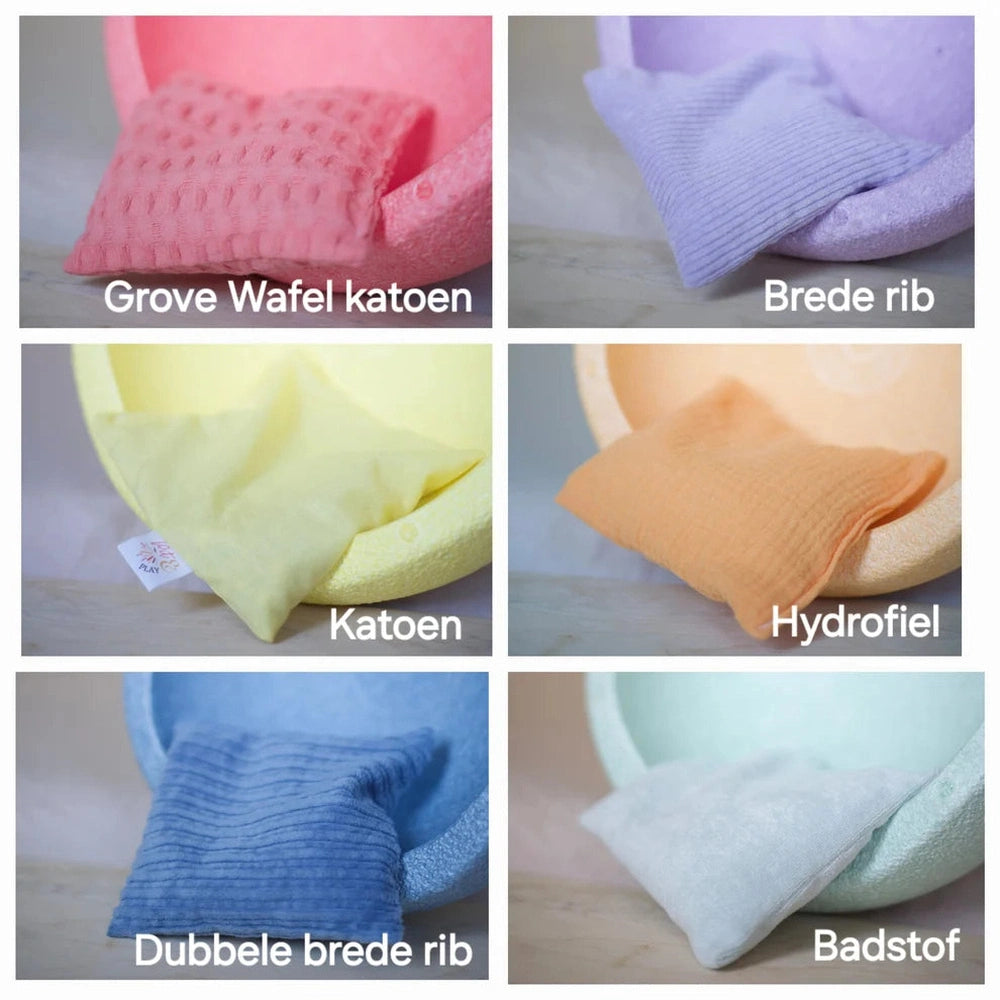 Pit&Play Sensorische Pastel Pittenzakjes + Gratis Speeldoek Katoen Medium Fade Pastel