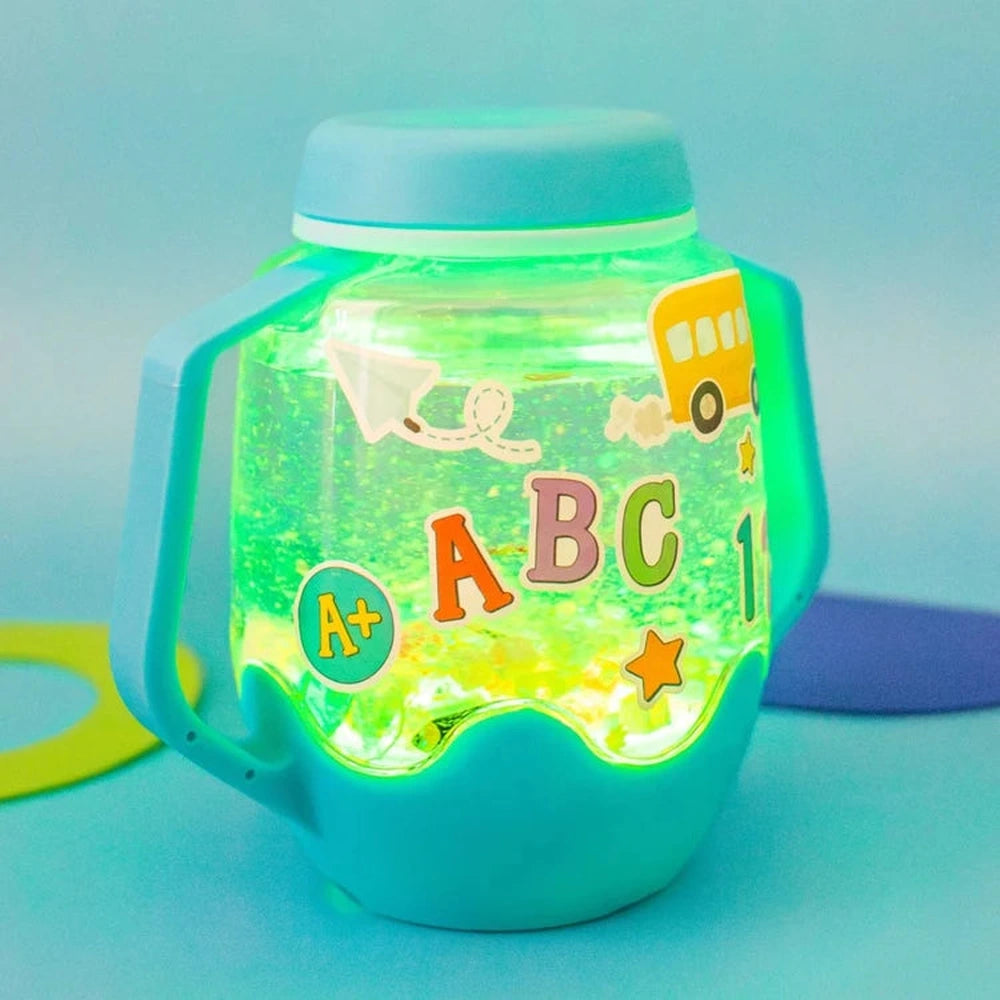 Glo Pals DIY-Sensorik-Spielbecher ABC-Thema – Blau