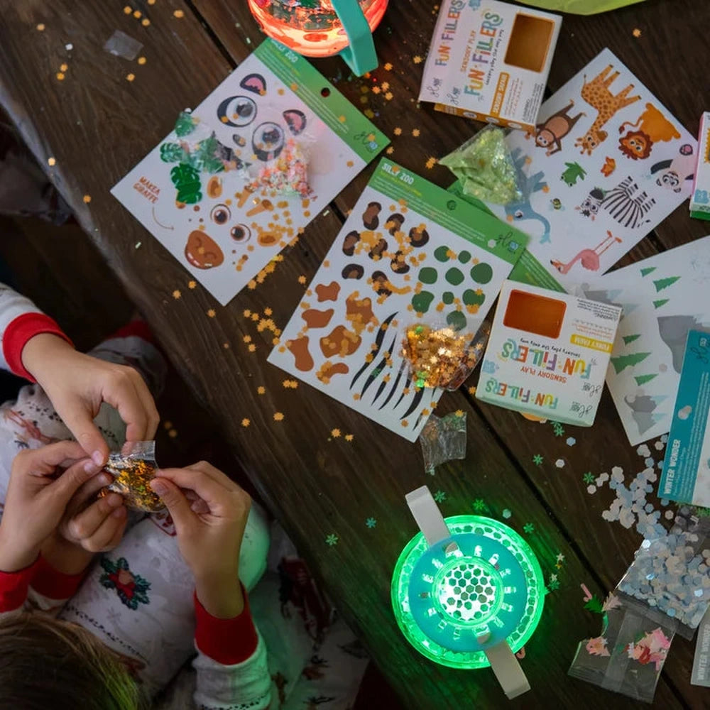 Glo Pals DIY-Sensorik-Spielbecher Zoo-Thema – Grün
