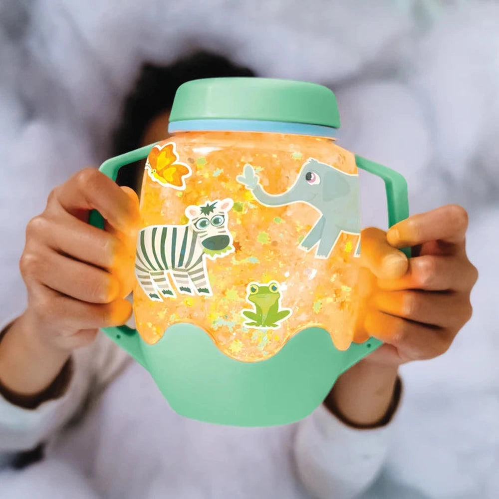 Glo Pals DIY-Sensorik-Spielbecher Zoo-Thema – Grün