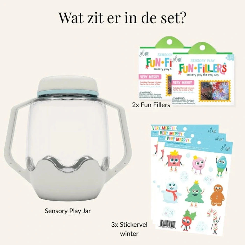 Glo Pals DIY-Sensorik-Spielbecher – Schneekugel