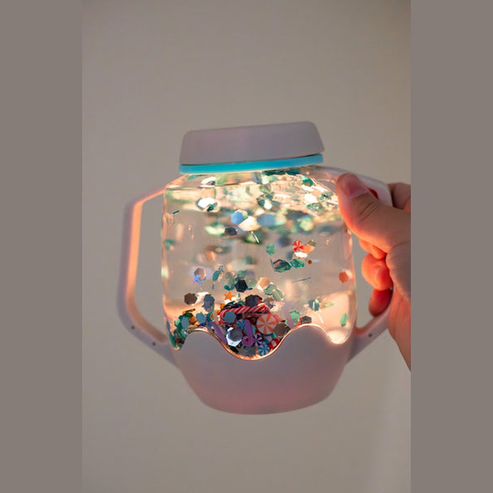 Glo Pals DIY-Sensorik-Spielbecher – Schneekugel