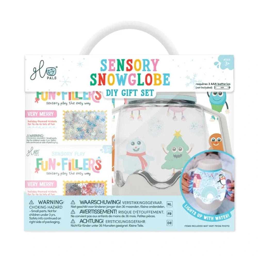 Glo Pals DIY-Sensorik-Spielbecher – Schneekugel