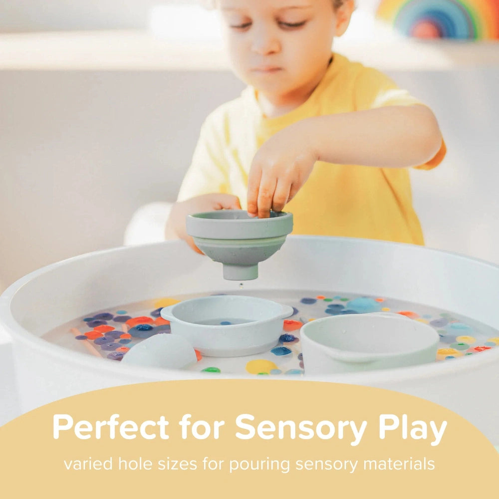 Inspire My Play Opvouwbare Trechters Voor Sensorisch Spel - Coral/Geel