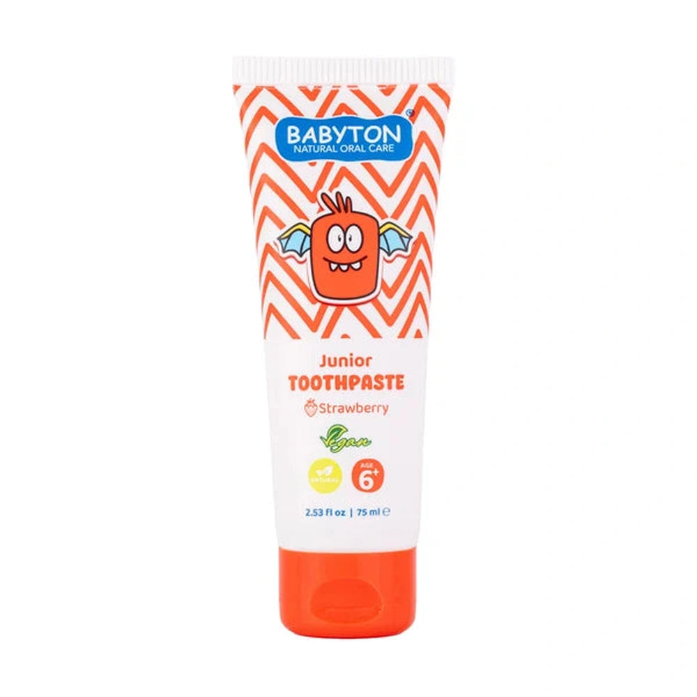 Babyton Junior Tandpasta Met Fluoride 6+ (75ml) - Aardbei