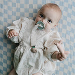 Mushie Set Van 2 Linnen Speenkoorden - Olive/Sand