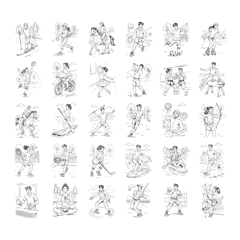 Kidywolf Refill KidydrawPad 30 Overtrektekeningen - Sports