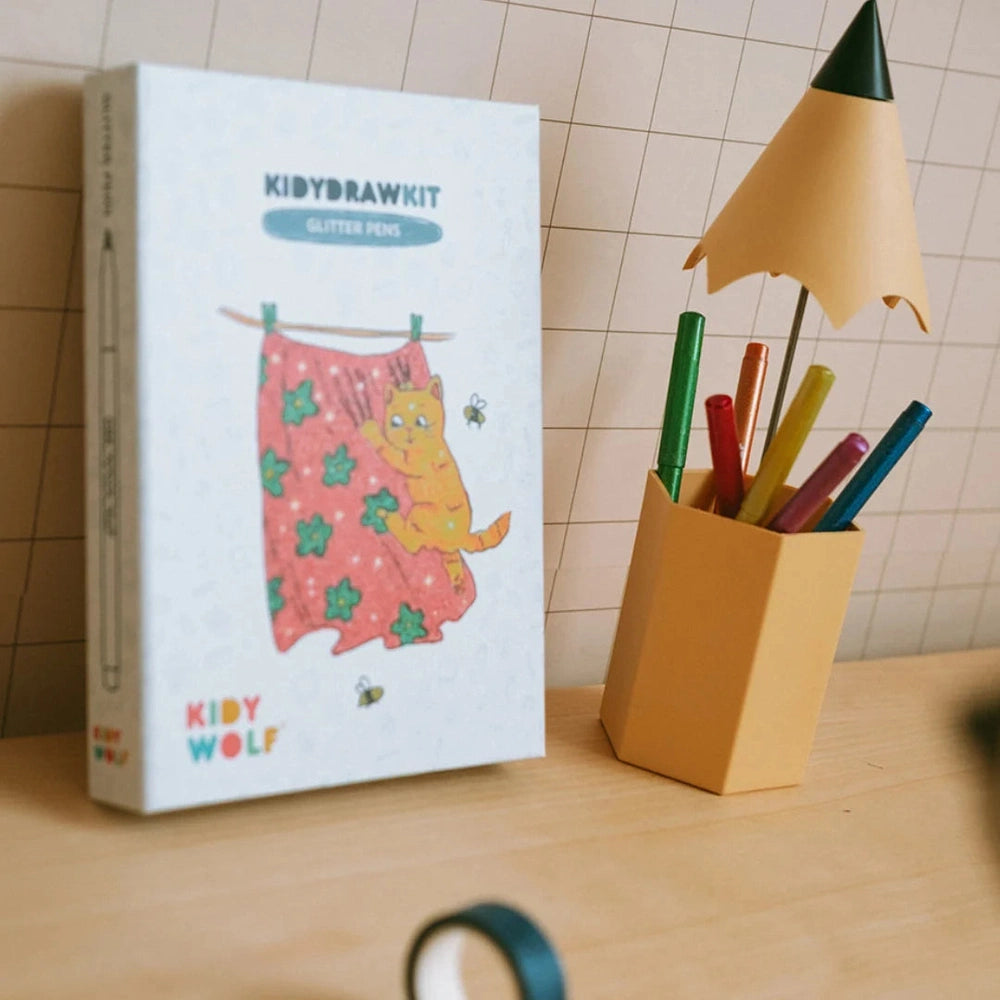 Kidywolf KidydrawPad Kit - Glitterpennen