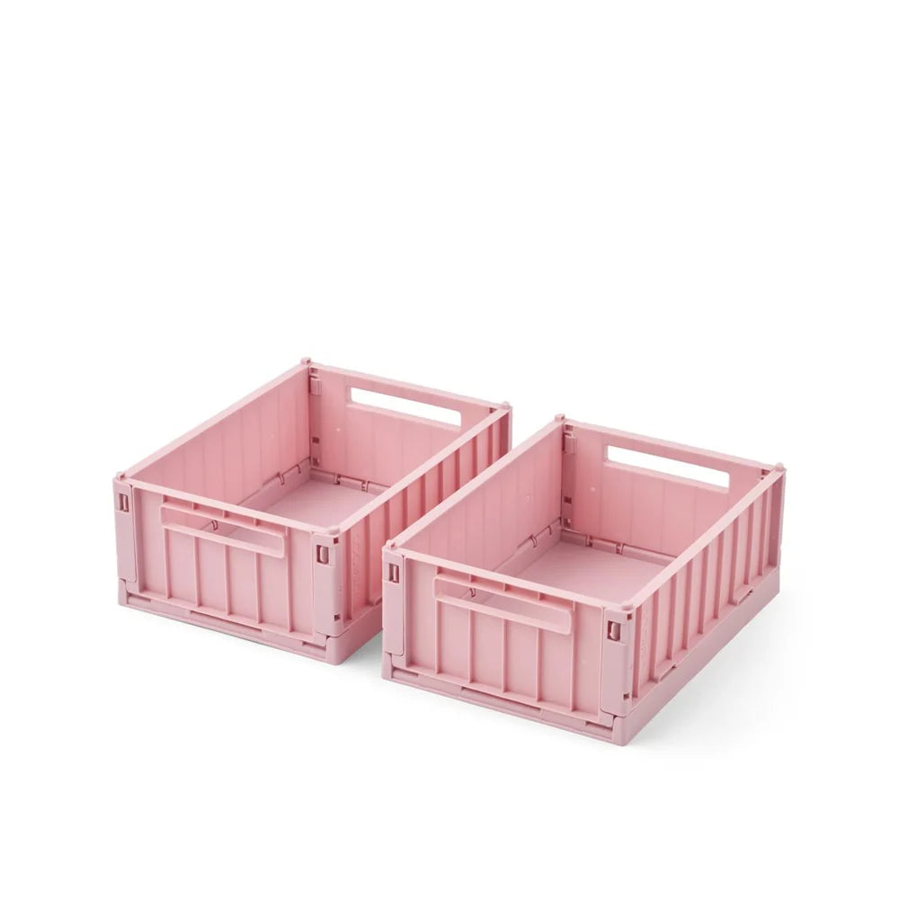 Liewood Weston Medium Plooiboxen 2 Stuks - Roze