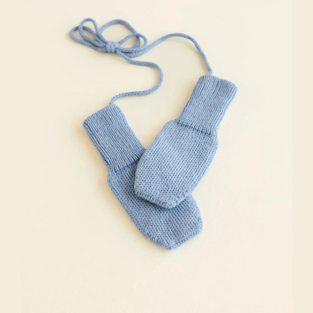 Hvid Wantjes - Light Blue