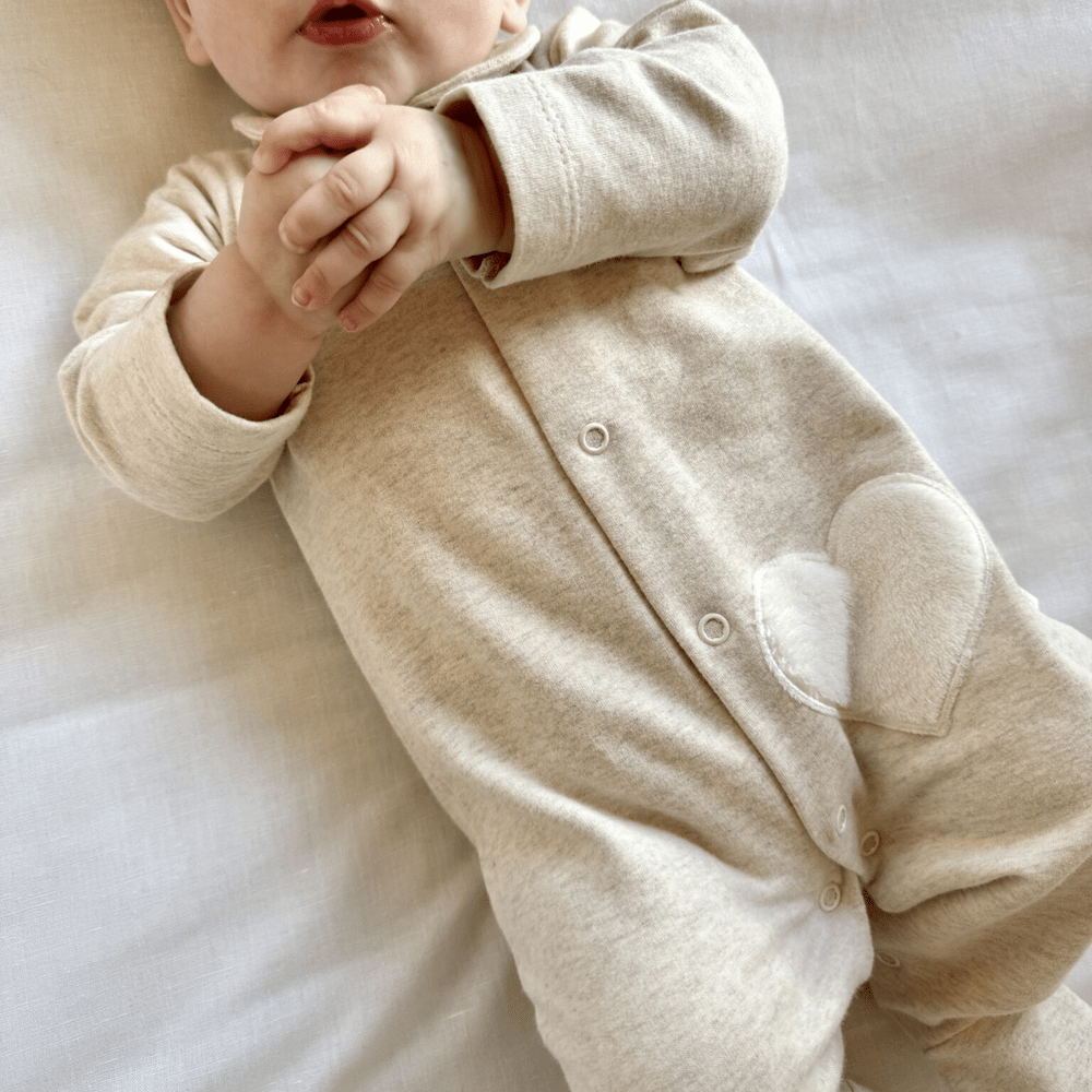 Living Nature - Babypakje Aline - Ecru Hartje