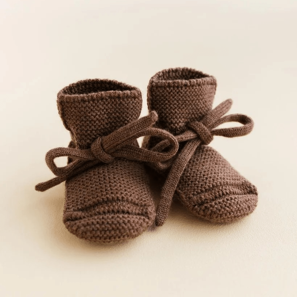 Hvid Booties 0–9 maanden - Mocha