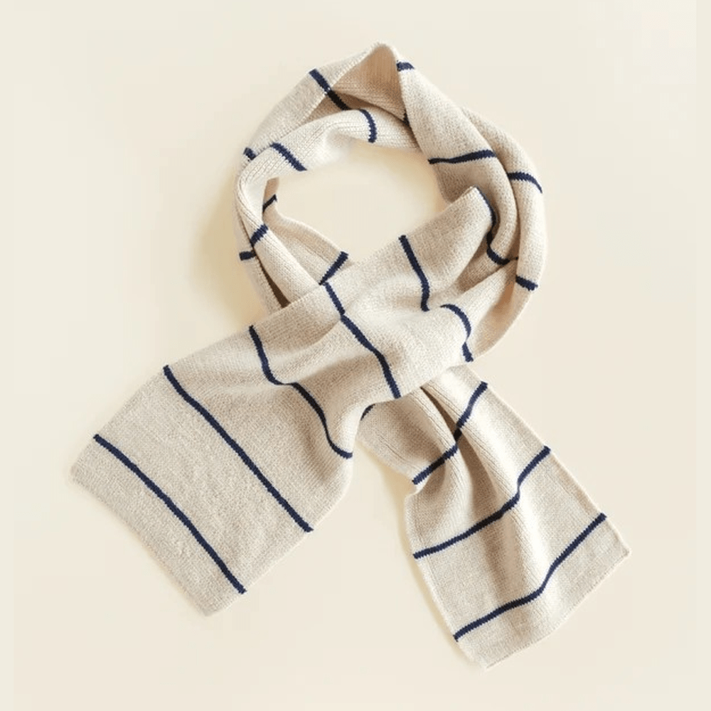 HVID - Scarf Igor - Cream/Blue