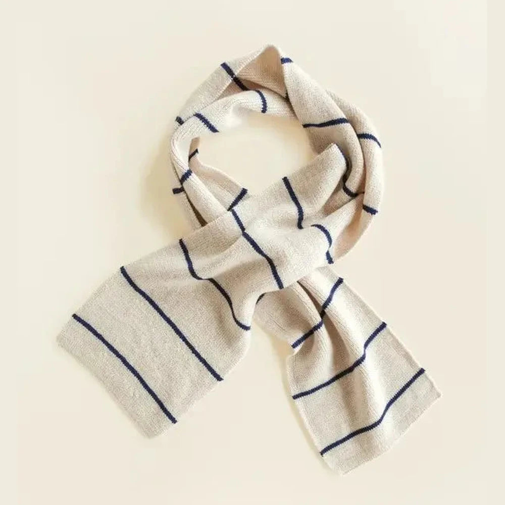 HVID - Scarf Igor - Cream/Blue
