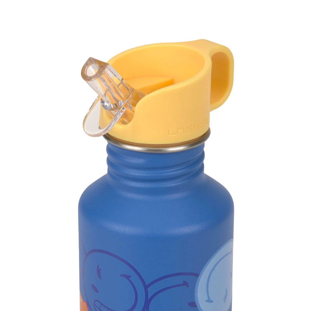 Lässig Drinkfles Stainless Steel 500ml Smiley World - Electric Blue