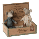Maileg Grandma And Grandpa Mice In Cigarbox