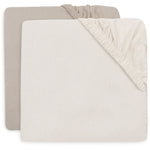 Jollein - Hoeslaken Box/Park Jersey 75x95cm - 2pack - Oatmeal/Sand