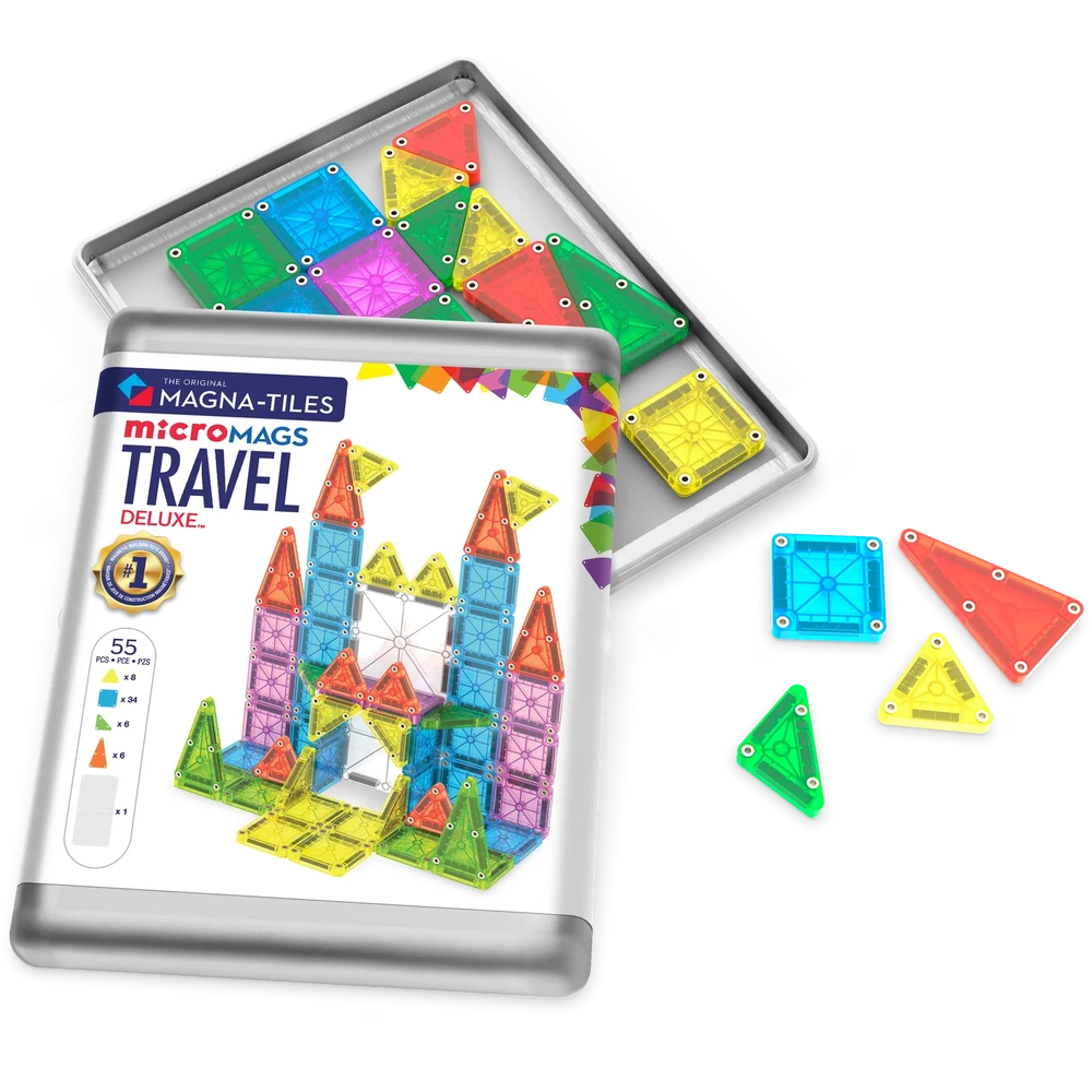 Magna-Tiles Micro Mags Reisset DELUXE | 55 Onderdelen