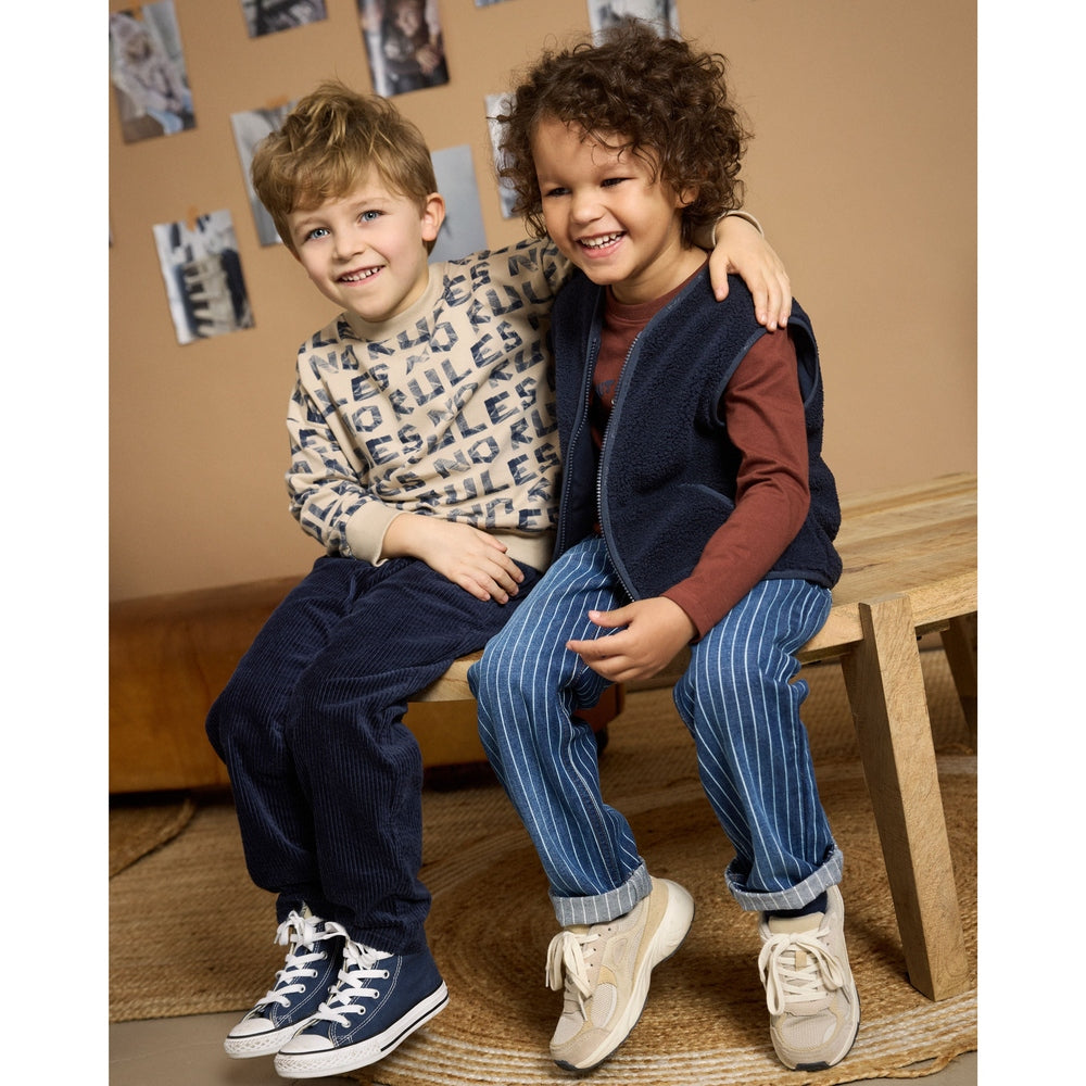 Minymo Mouwloze Vest Teddy - Parisian Night