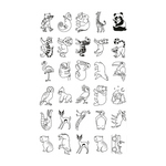 Kidywolf Kidydraw Mini Tekentablet REFILL - Once Upon A Time / Animals