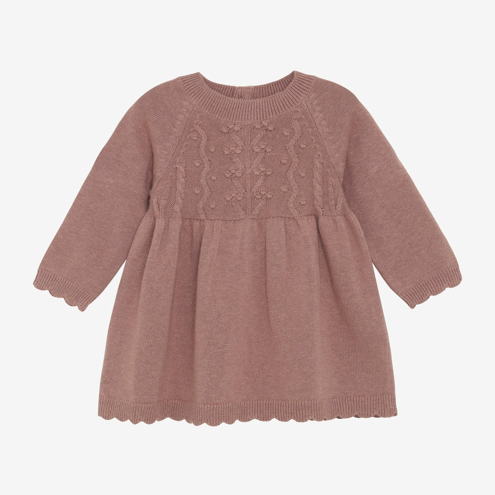 Huttelihut Gebreide Jurk - Oudroze