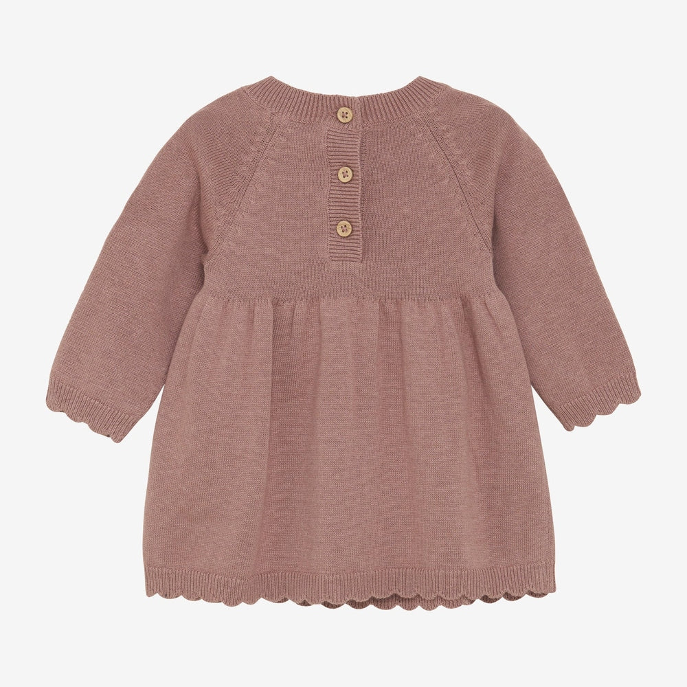 Huttelihut Gebreide Jurk - Oudroze