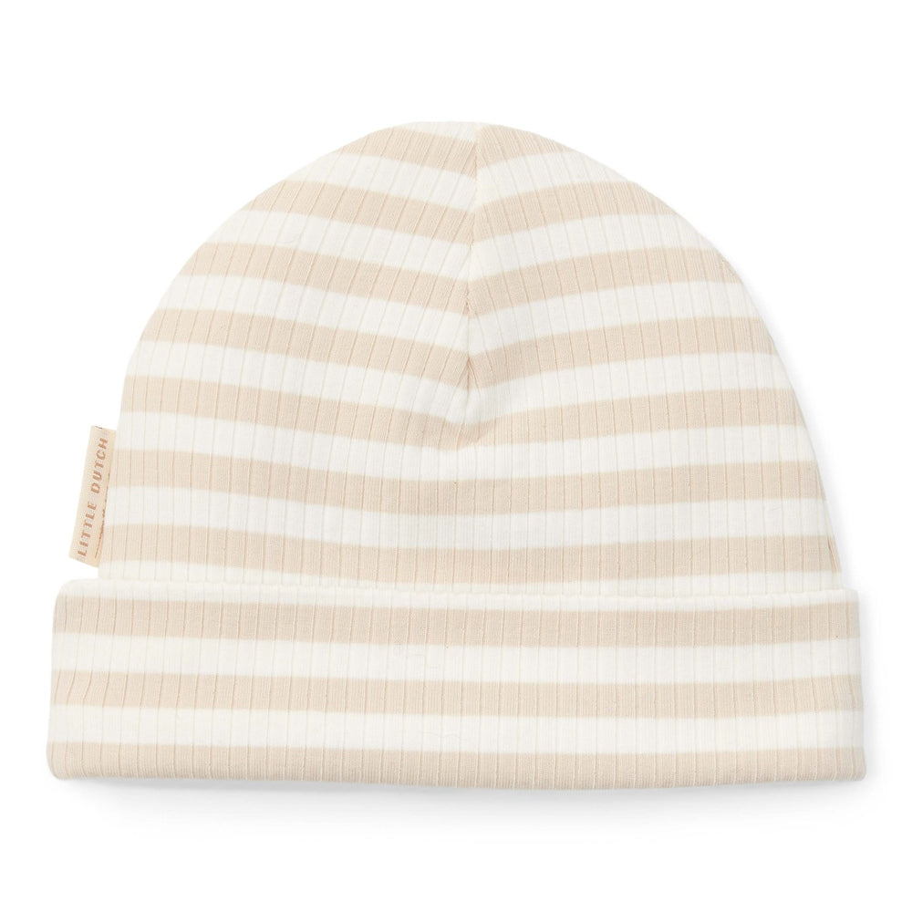 Little Dutch Baby Muts Stripe - Sand/White