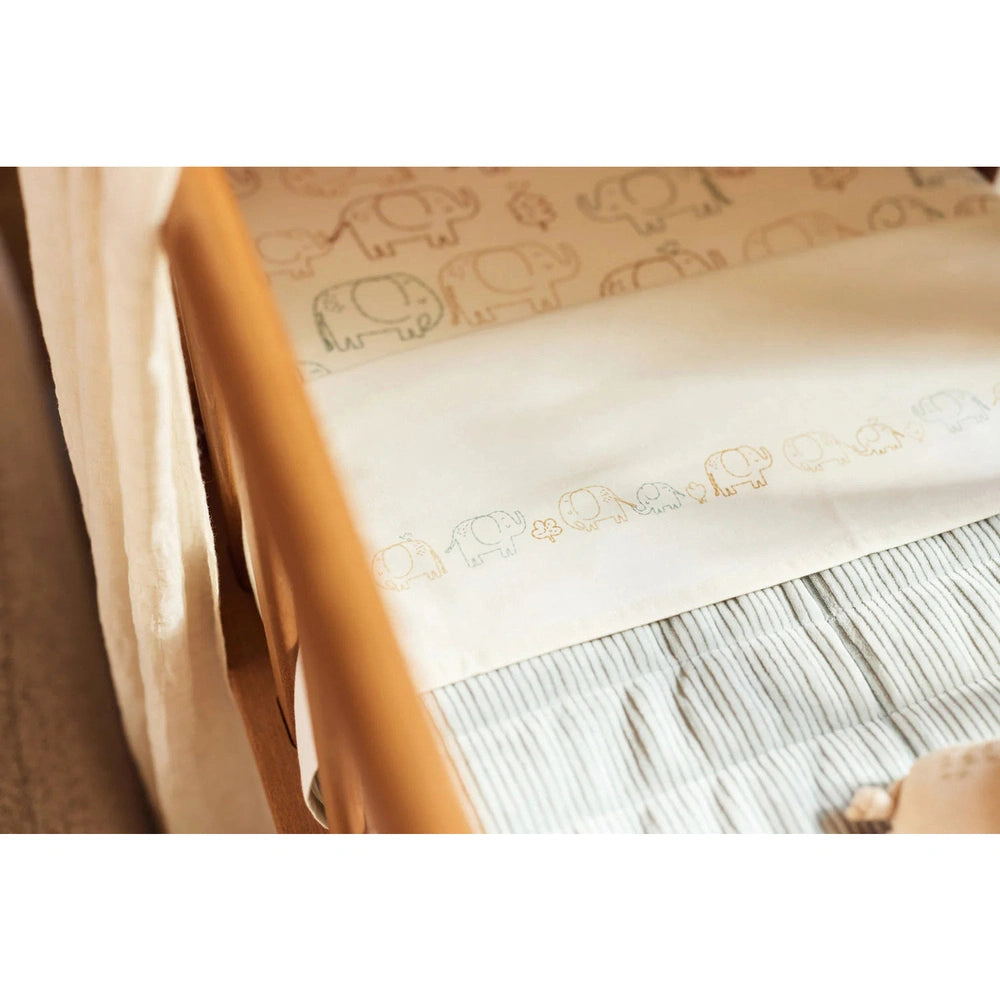 Jollein Hoeslaken Jersey 40/50x80/90cm - Elephant Tales