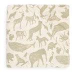 Jollein Hoeslaken Jersey 70x140/75x150cm - Animals Olive Green