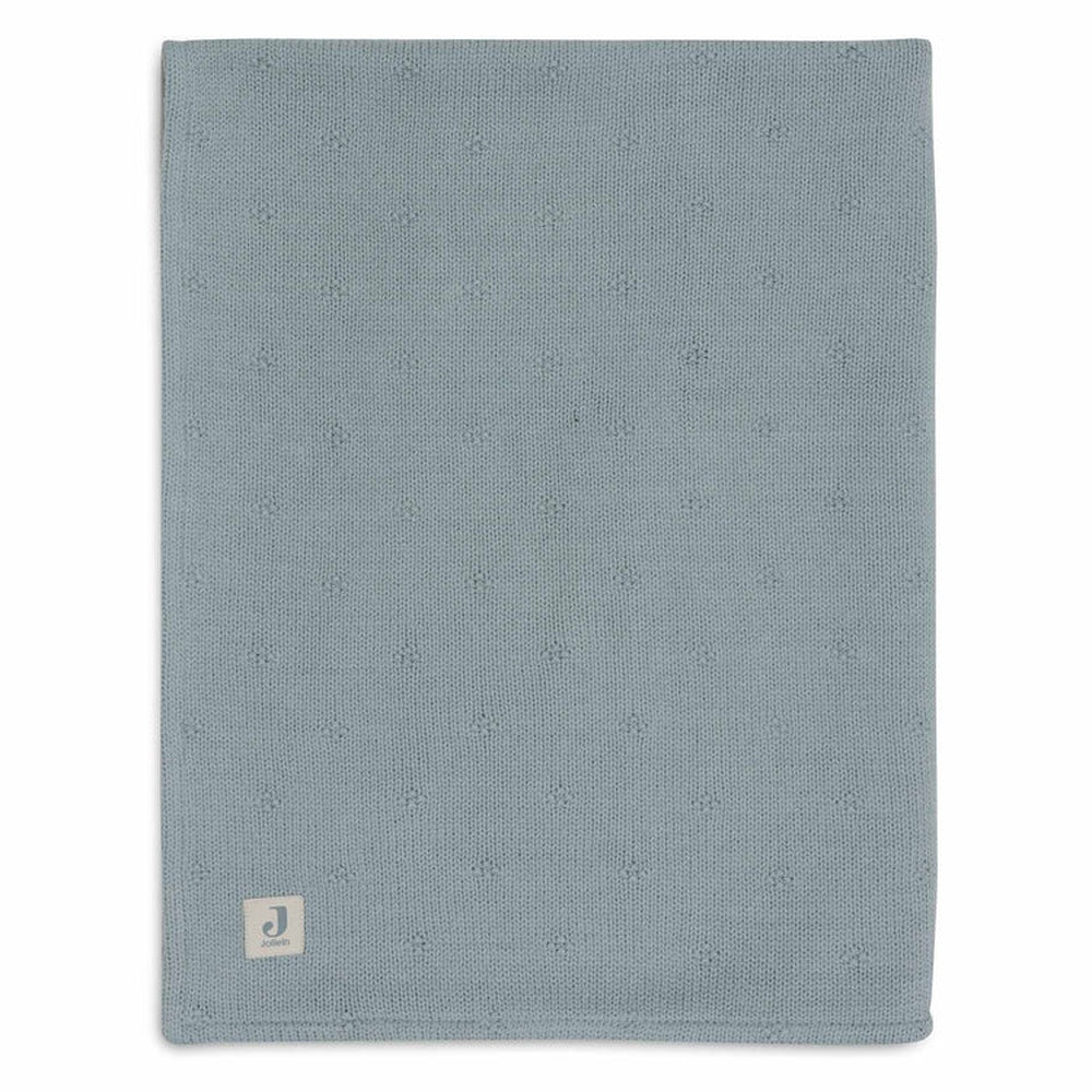 Jollein Wiegdeken 75x100cm - Cosy Knit Sea Green / Velvet