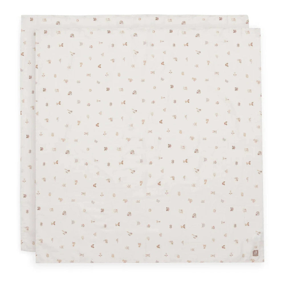 Jollein - Hydrofiele Doeken/Swaddle Doeken 115x115cm - 2 stuks - Animal Friends