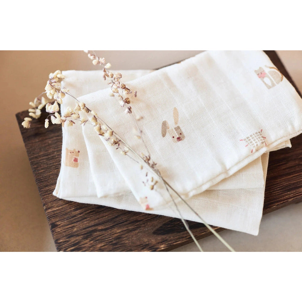 Jollein - Hydrofiele Doeken/Swaddle Doeken 115x115cm - 2 stuks - Animal Friends