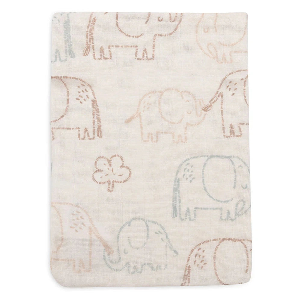 Jollein Hydrofiel Washandje 15x20cm - Elephant Tales - 3 Stuks