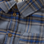 En Fant Hemd Ruitjes Blauw