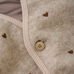 Huttelihut Merinowollen Vest Zonder Mouwen Met Geborduurde Hartjes