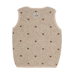 Huttelihut Merinowollen Vest Zonder Mouwen Met Geborduurde Hartjes