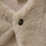 Minymo Gilet Faux Fur - Smoke Gray