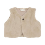 Minymo Vest Fake Fur - Smoke Gray