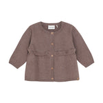 Minymo Gebreide Cardigan - Donker Bruin Melange