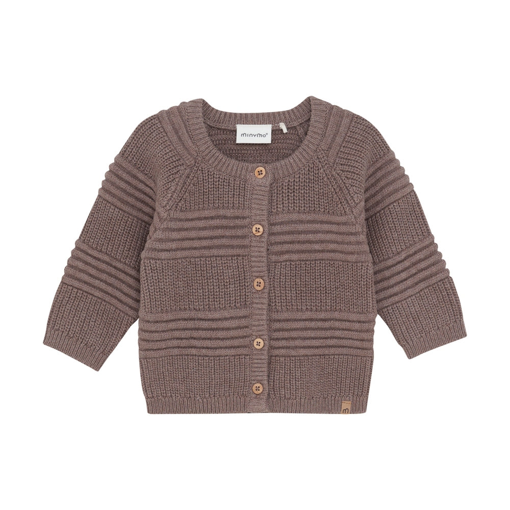 Minymo Gebreide Cardigan - Chocolade