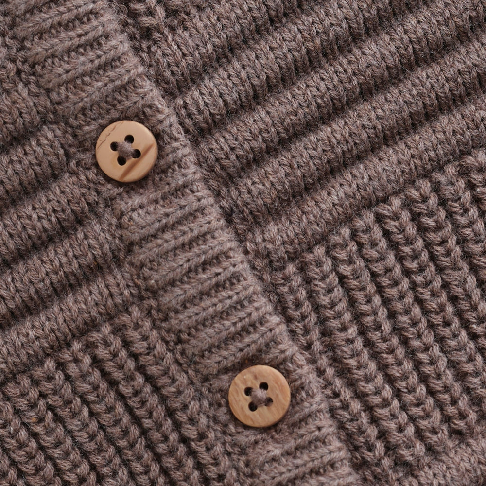 Minymo Gebreide Cardigan - Chocolade