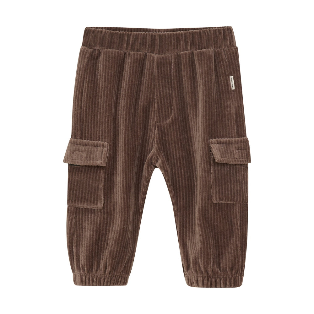 Minymo Velour Broek Met Zak - Chocolate Chip