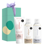 Naïf Cadeauset Newborn Essentials | Badolie, Billencrème, Verzachtende Massageolie