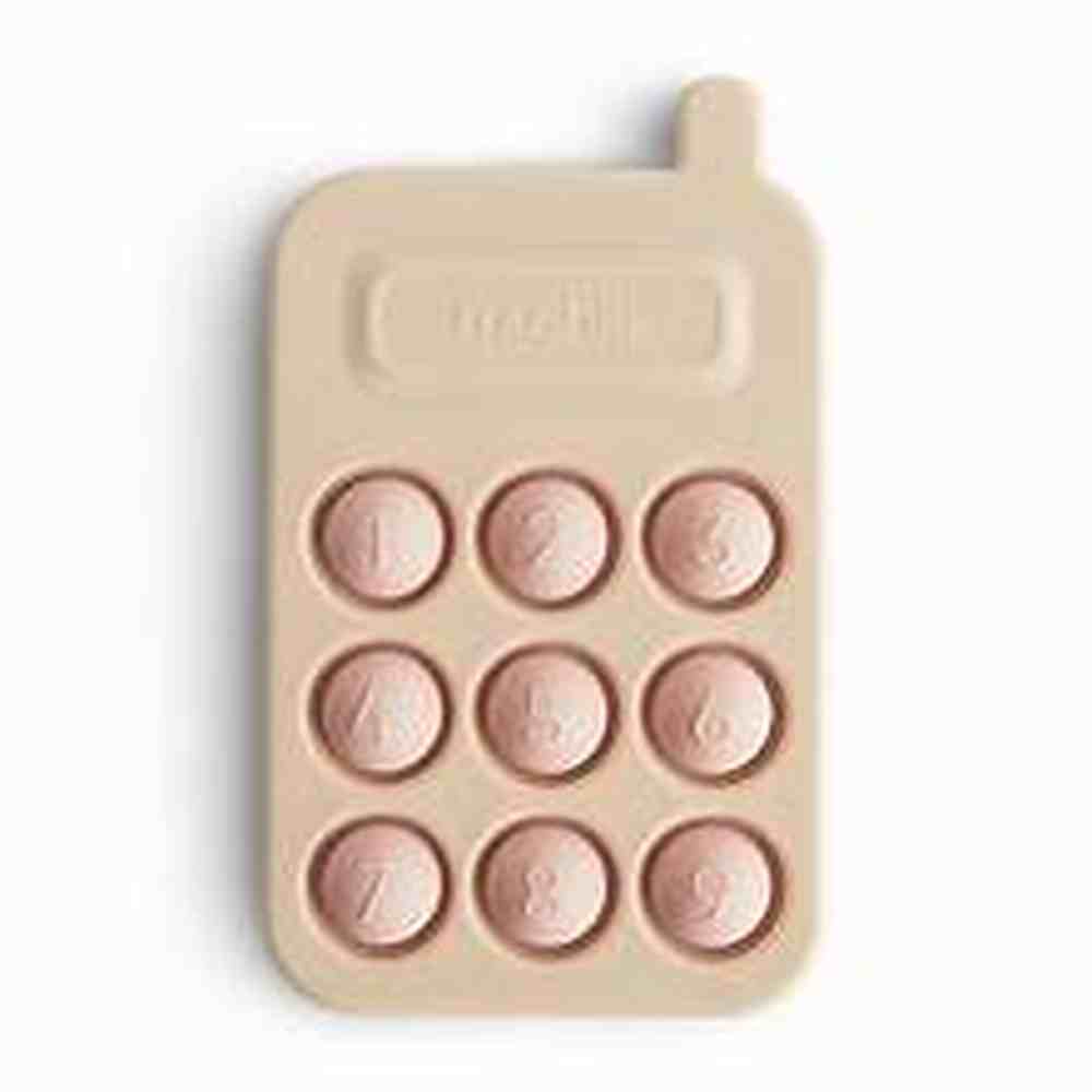 Mushie Press-Toy Telefoon - Blush